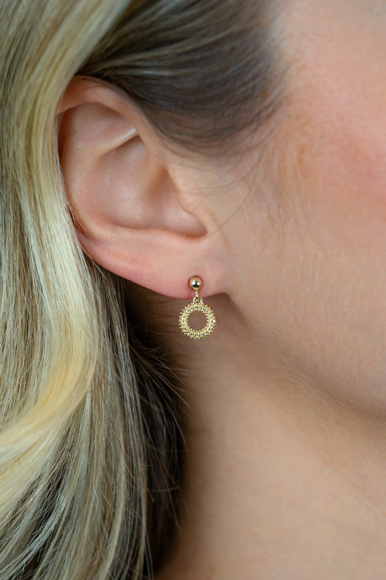 ZINZI Verguld Zilveren Oorbellen 14mm - ZIO2704G