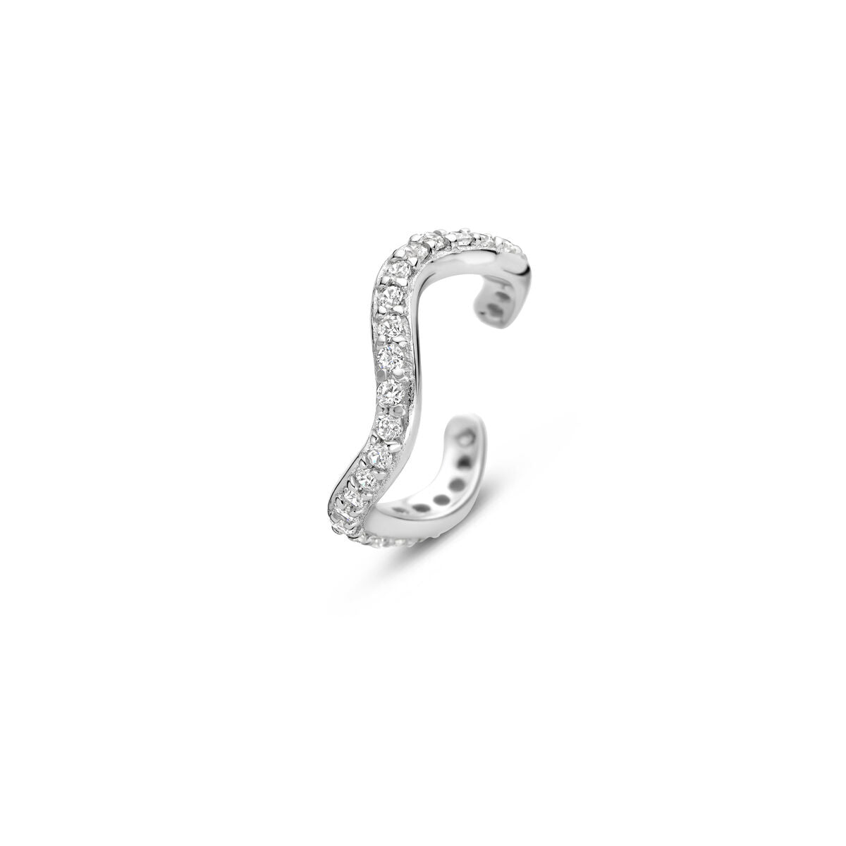 Fantasy Collection Ear cuff zirkonia 12 mm zilver oorbellen
