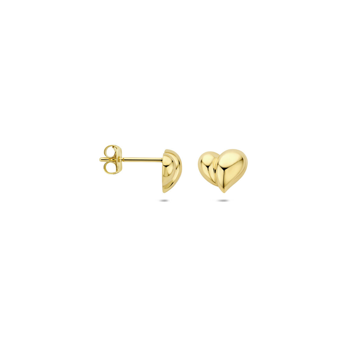 Fantasy Collection Oorbellen hartje 6 mm 14K geelgoud