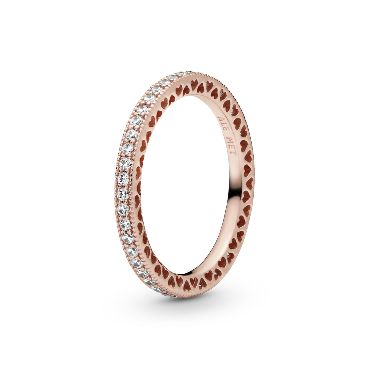 Pandora Sprankeling & Harten Ring roségoudverguld