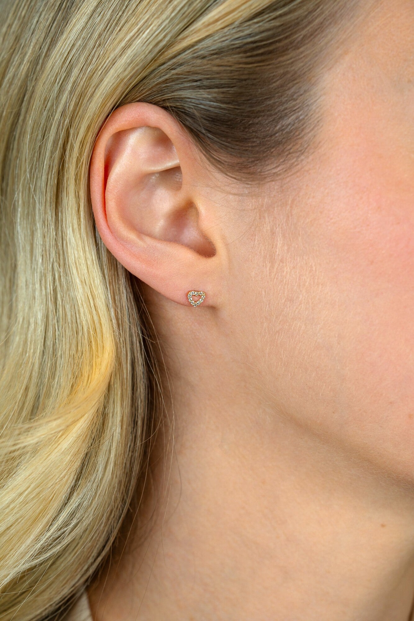 ZINZI 14K Gouden Oorknoppen met Witte Zirkonia ZGO551 oorbellen