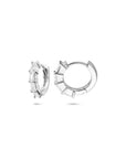 Zilveren gerhodineerde klapoorringen zirkonia 11.5 mm - 1340875