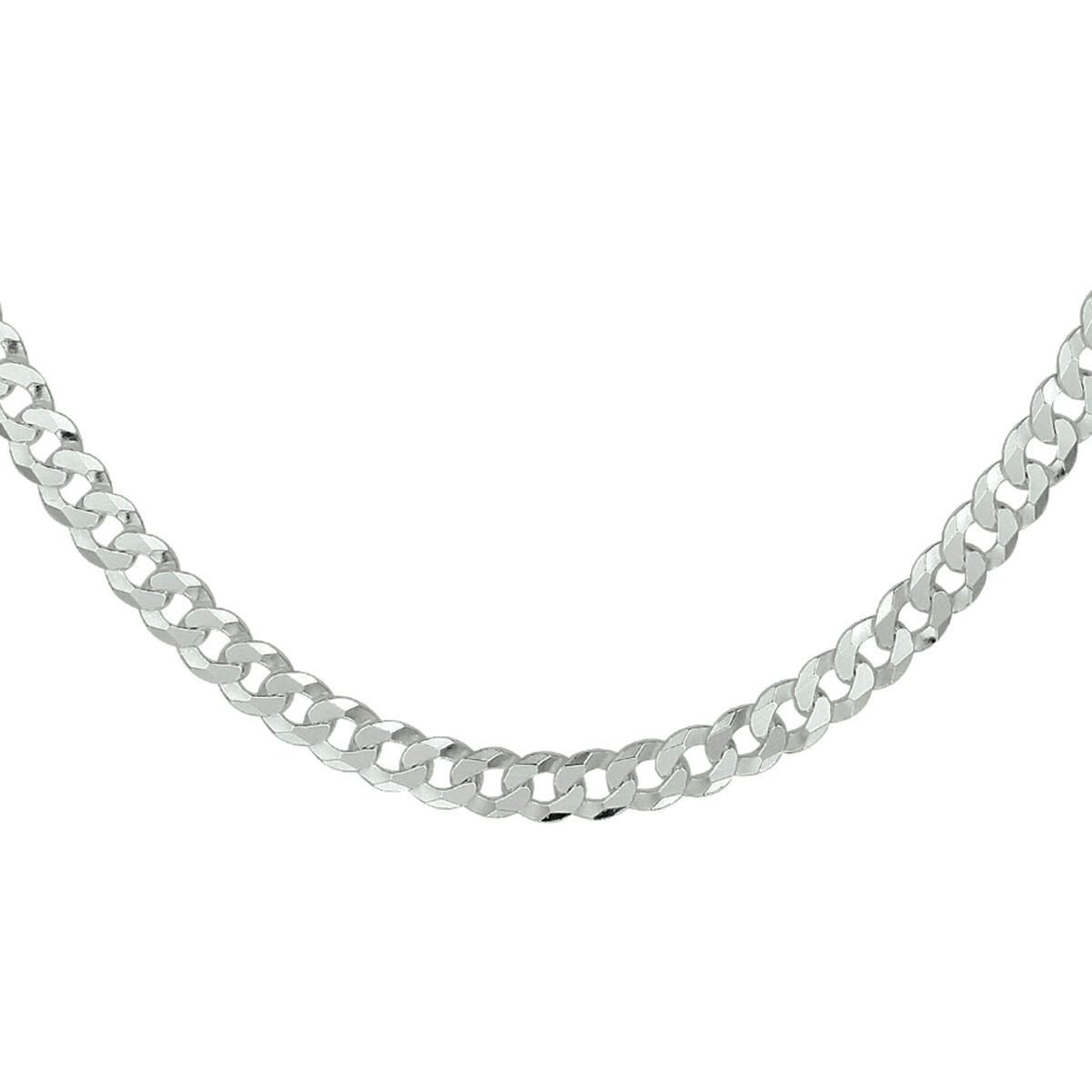 Fantasy Collection Collier gourmette 6 zijdes geslepen 5,4 mm zilver