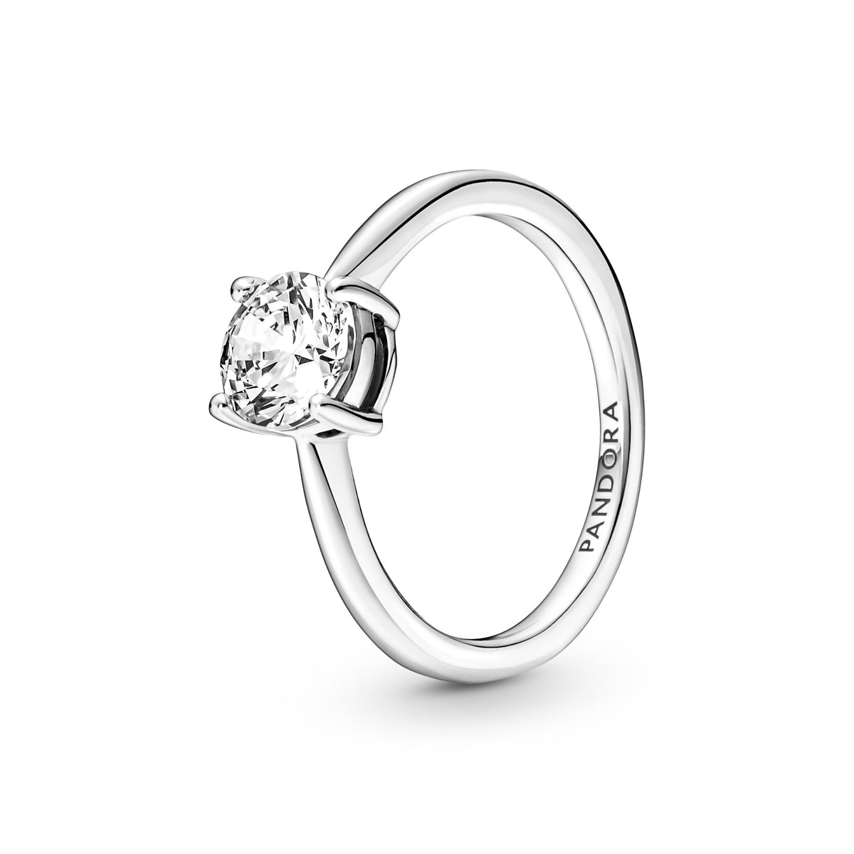 Pandora Sprankelende Solitaire Ring zilver