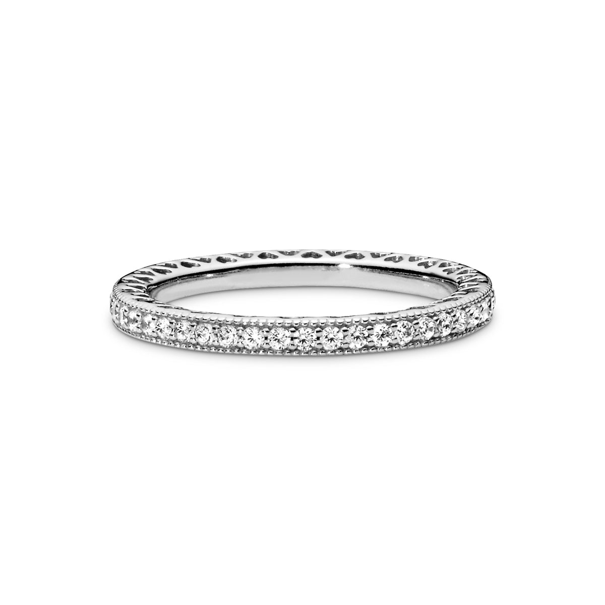 Pandora Sparkle & Hearts Ring zilver 190963CZ