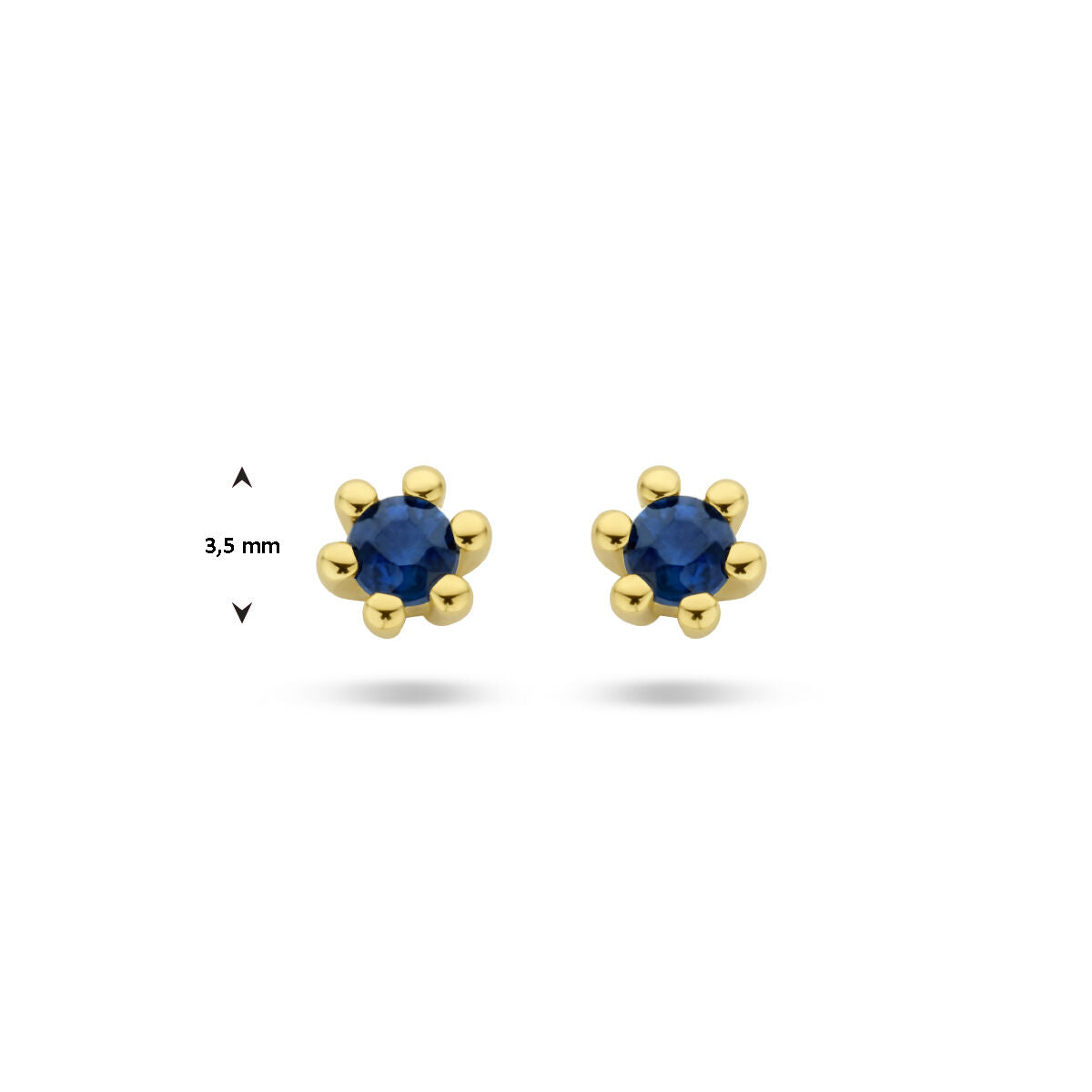 Fantasy Collection Oorbellen saffier 14K geelgoud