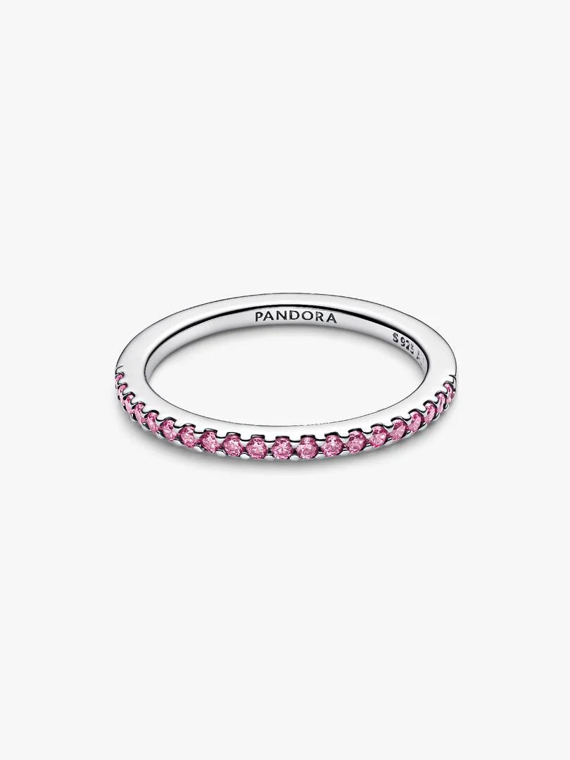 Pandora Sprankelende Roze Pavé Bandring zilver - 192999C02