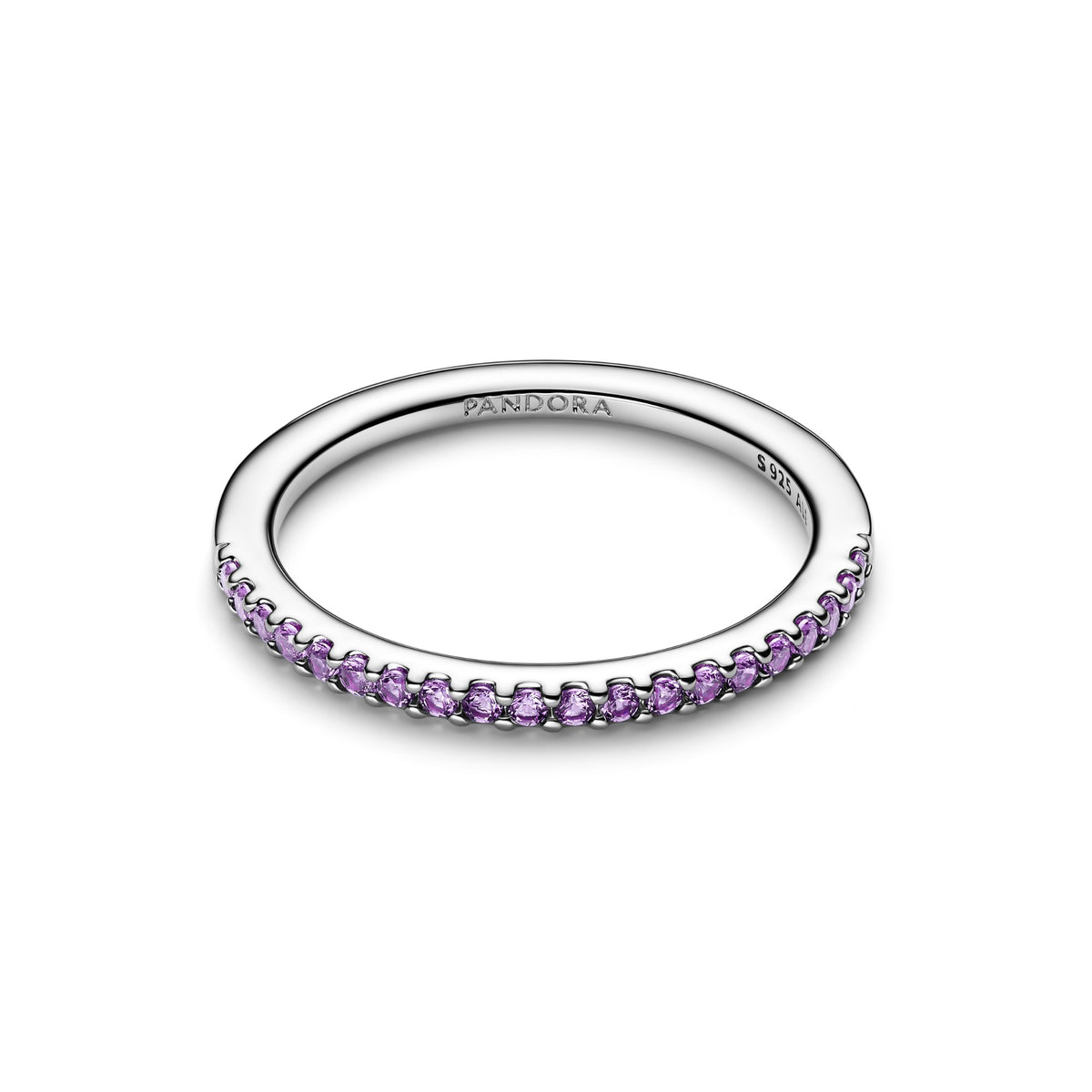 Pandora Sprankelende Paarse Half-Eternity Ring zilver 192999C04