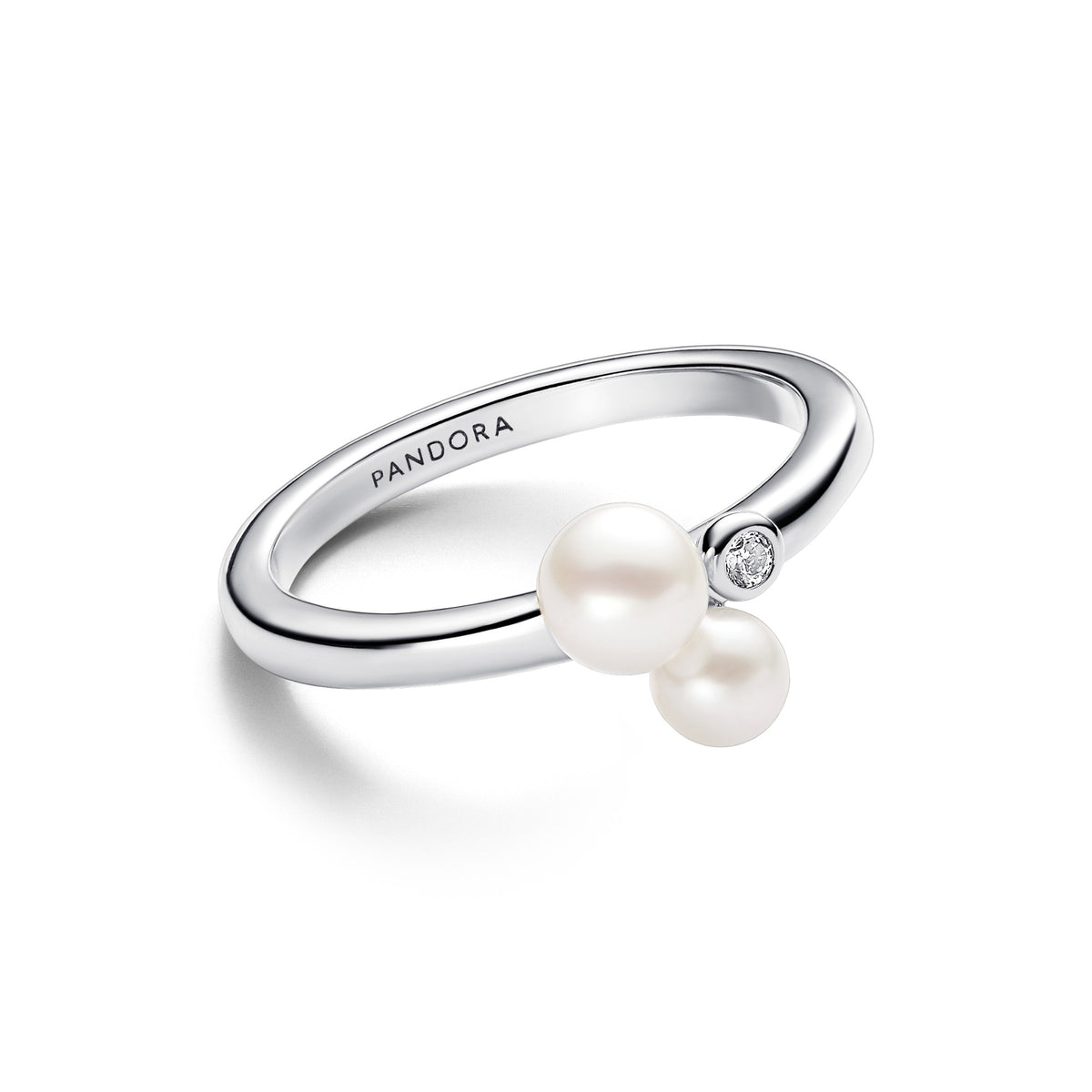 Pandora Ring met Twee Behandelde Gecultiveerde Zoetwaterparels zilver 193156C01