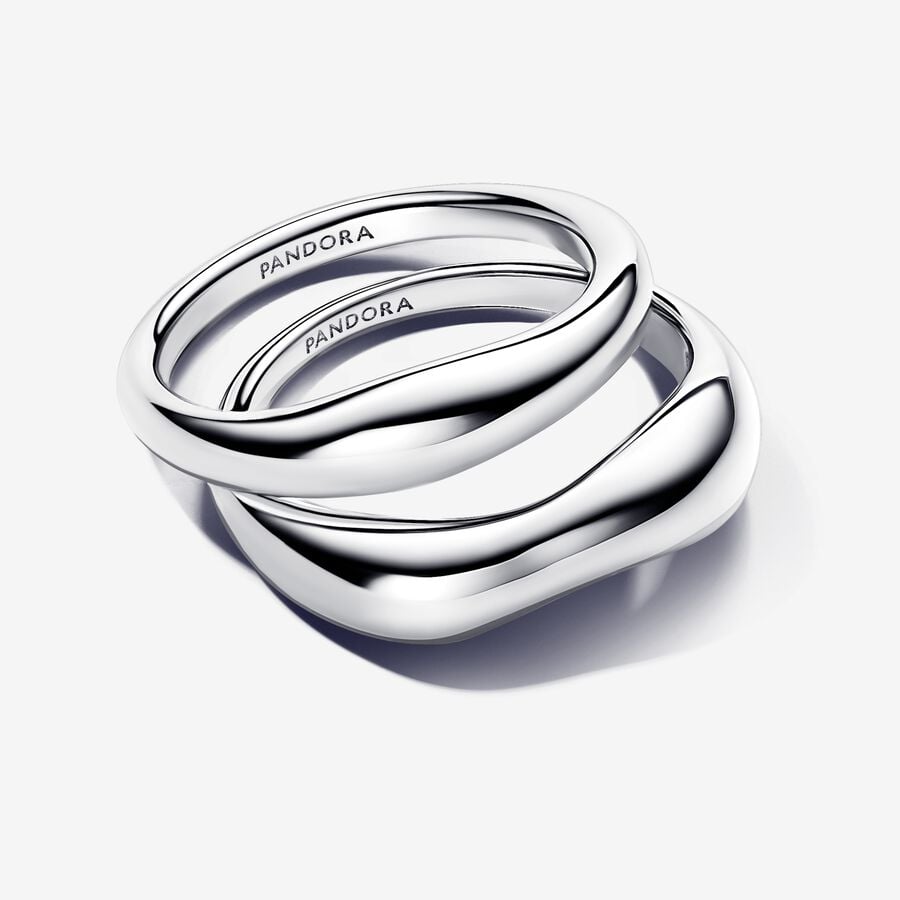 Pandora Organisch Gevormde Stapelringen zilver - 193264C00