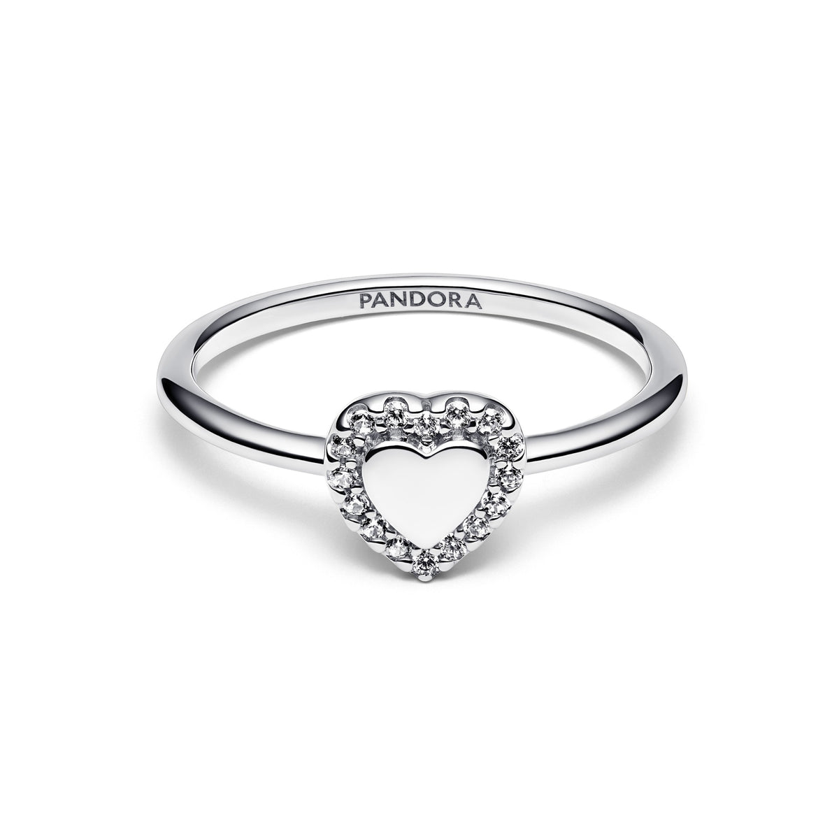 Pandora Graveerbaar Hart Halo Ring zilver 193801C01