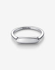 Pandora zilveren ring met graveerbaar staafje