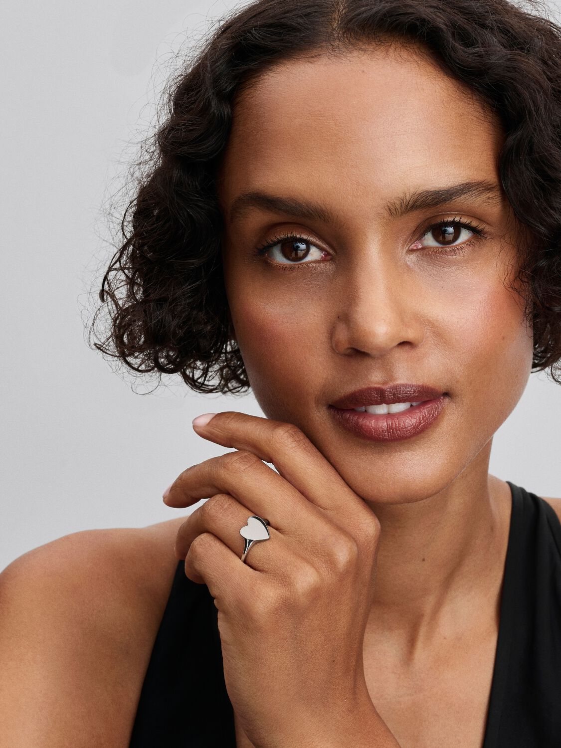 Pandora zilveren ring met graveerbaar hart