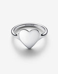Pandora zilveren ring met graveerbaar hart