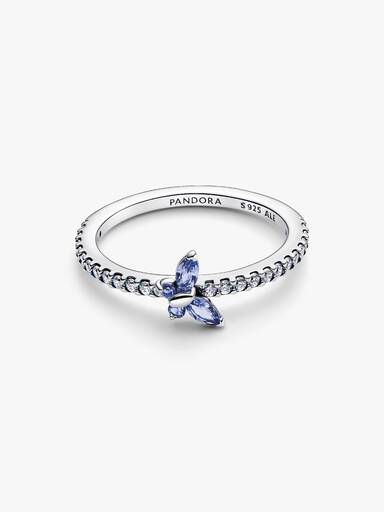 Pandora Vlinder Ring 194269C01 – Sterling Zilver met Blauwe Zirkonia