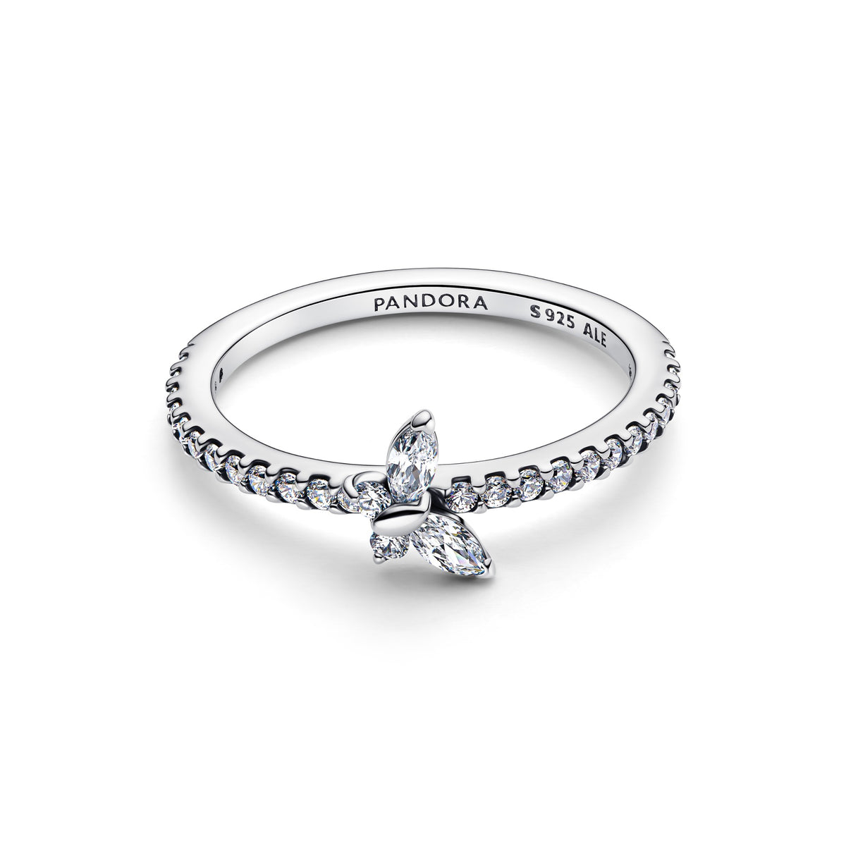 Pandora Sprankelende vlinderring zilver 194269C03