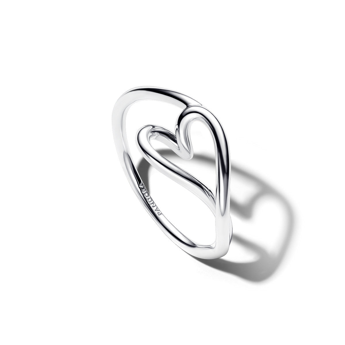 Pandora Organisch Gevormde Klein Hart Ring zilver - 194361C00