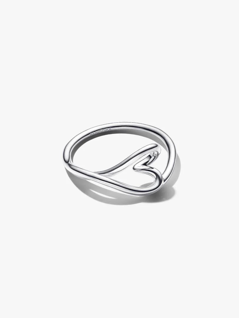 Pandora Organisch Gevormde Klein Hart Ring zilver - 194361C00