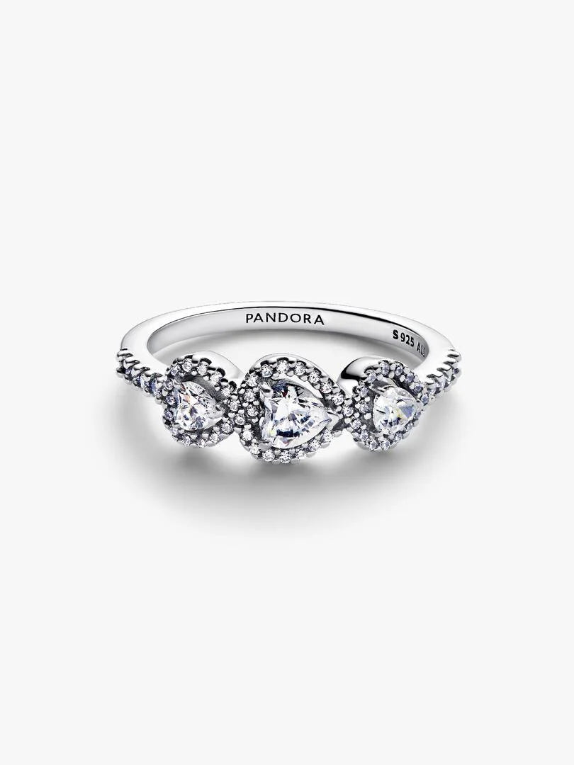 Pandora Halo Hart Trilogy Ring zilver - 194413C01