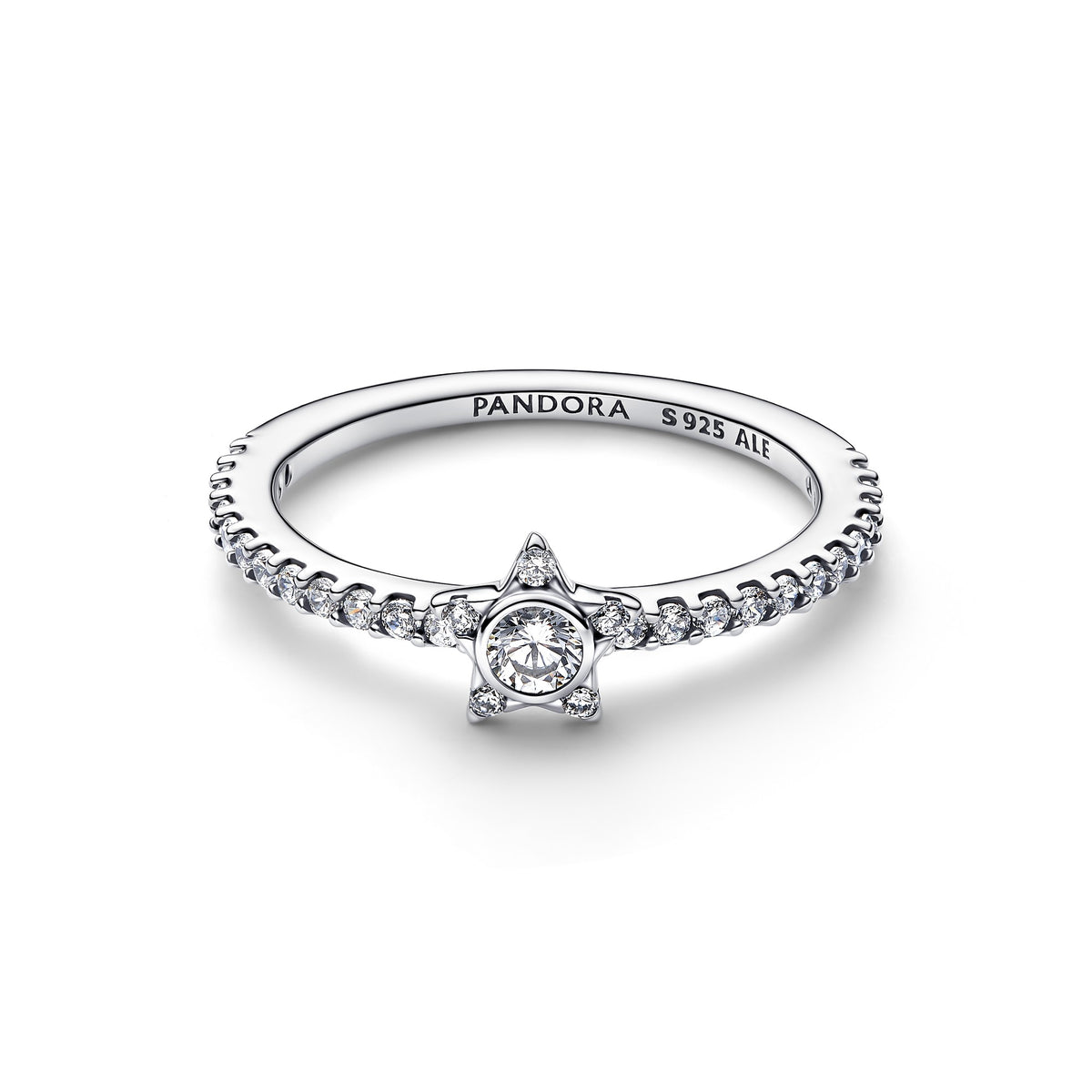 Pandora Sprankelende Stella Pavé Ring zilver