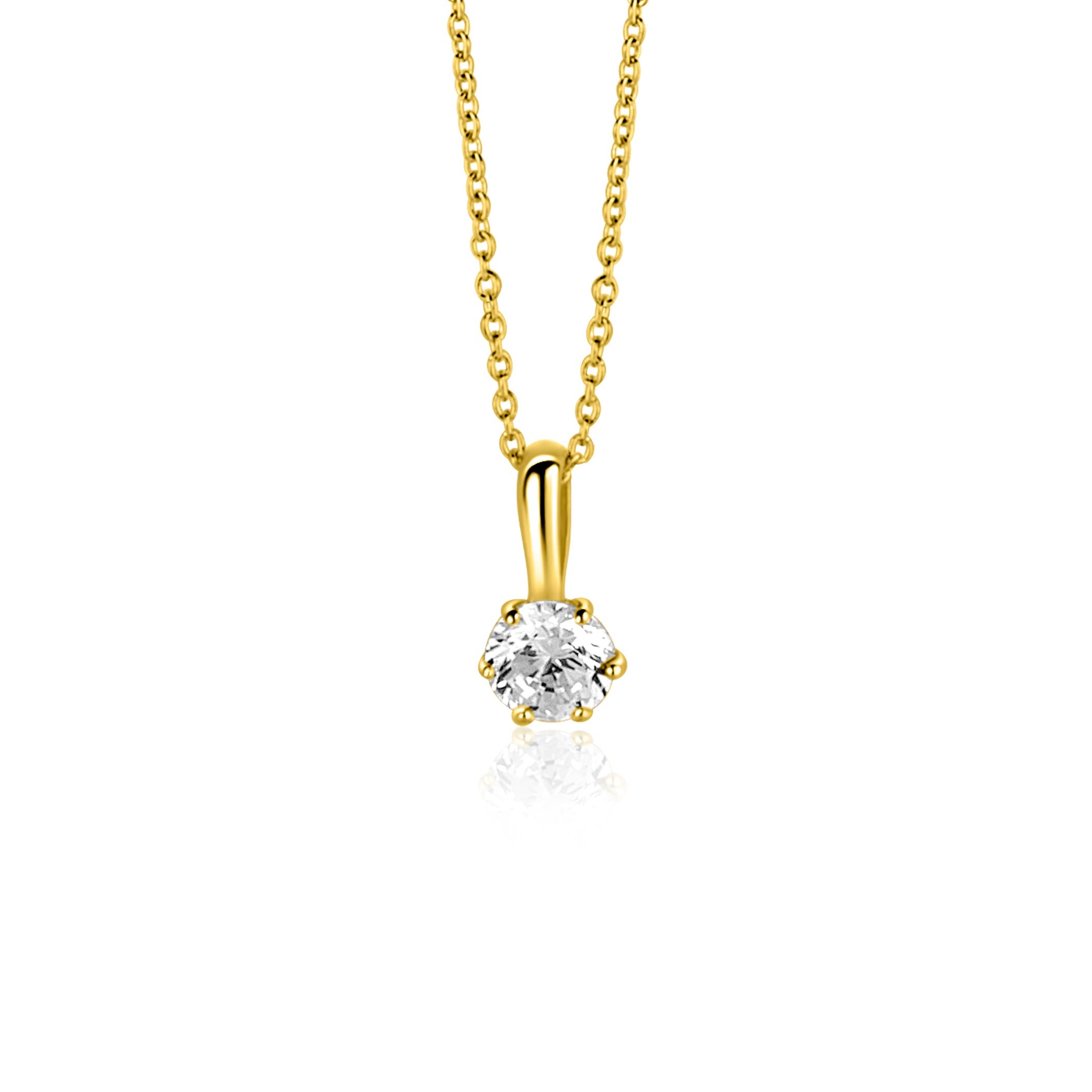ZINZI 14K Gouden Hanger ZGH544 wit