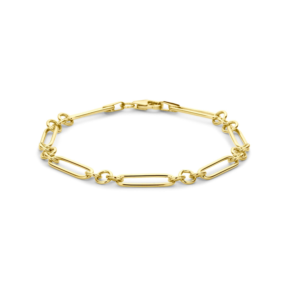 Armband massief 5,5 mm silgold 19 cm