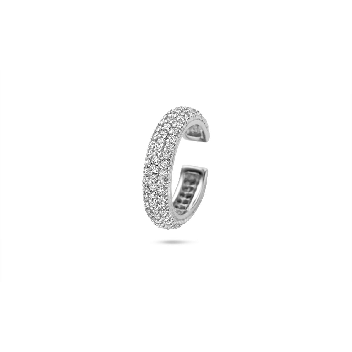Zilveren gerhodineerde ear cuff zirkonia 15,5 mm - 1341297