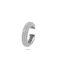 Zilveren gerhodineerde ear cuff zirkonia 15,5 mm - 1341297
