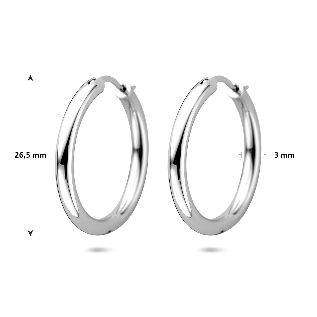 Fantasy Collection Oorbellen 26,5 mm zilver