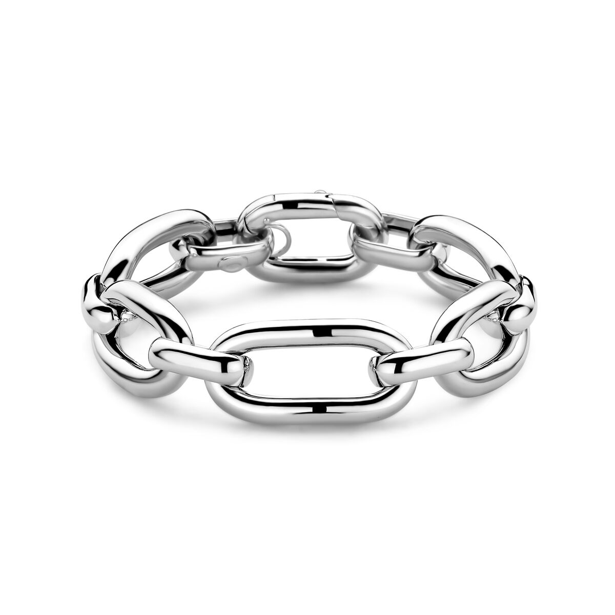 Armband anker 15,5 mm 19 cm zilver gerhodineerd