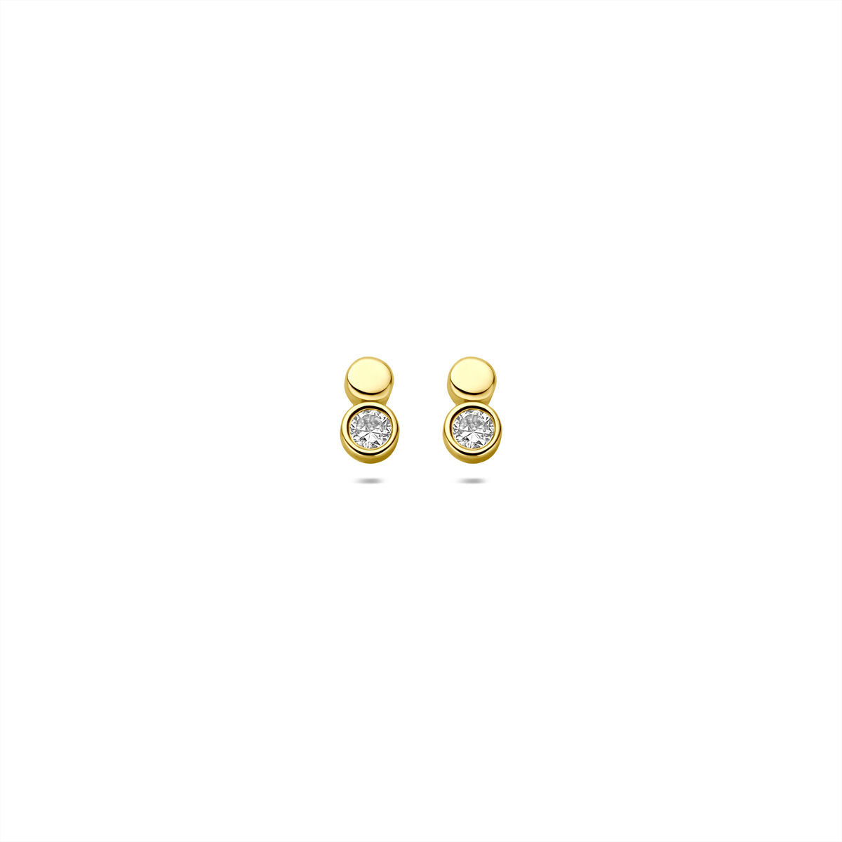 Fantasy Collection Oorbellen zirkonia 6,5 mm 9K geelgoud