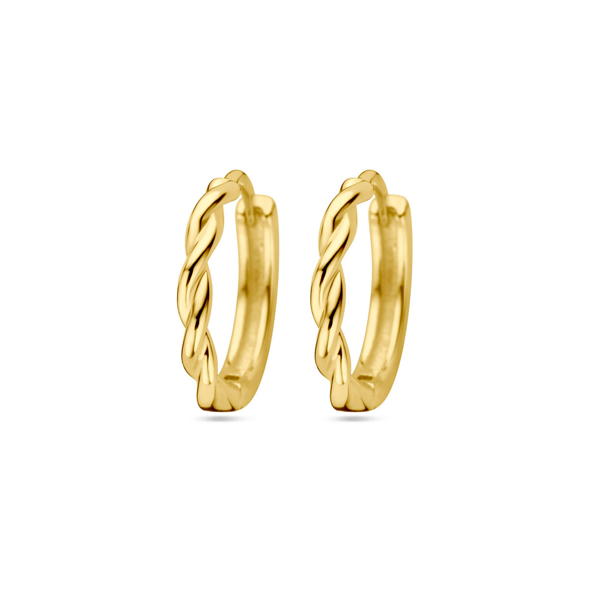 Fantasy Collection Oorbellen gedraaide buis 1 micron zilver verguld
