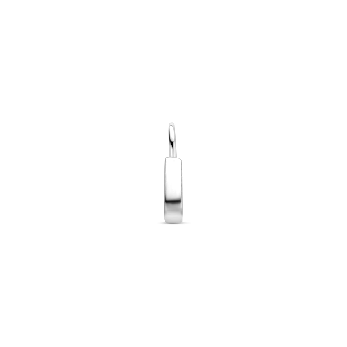 Oorringhanger letter U 6 mm zilver #Letter_U