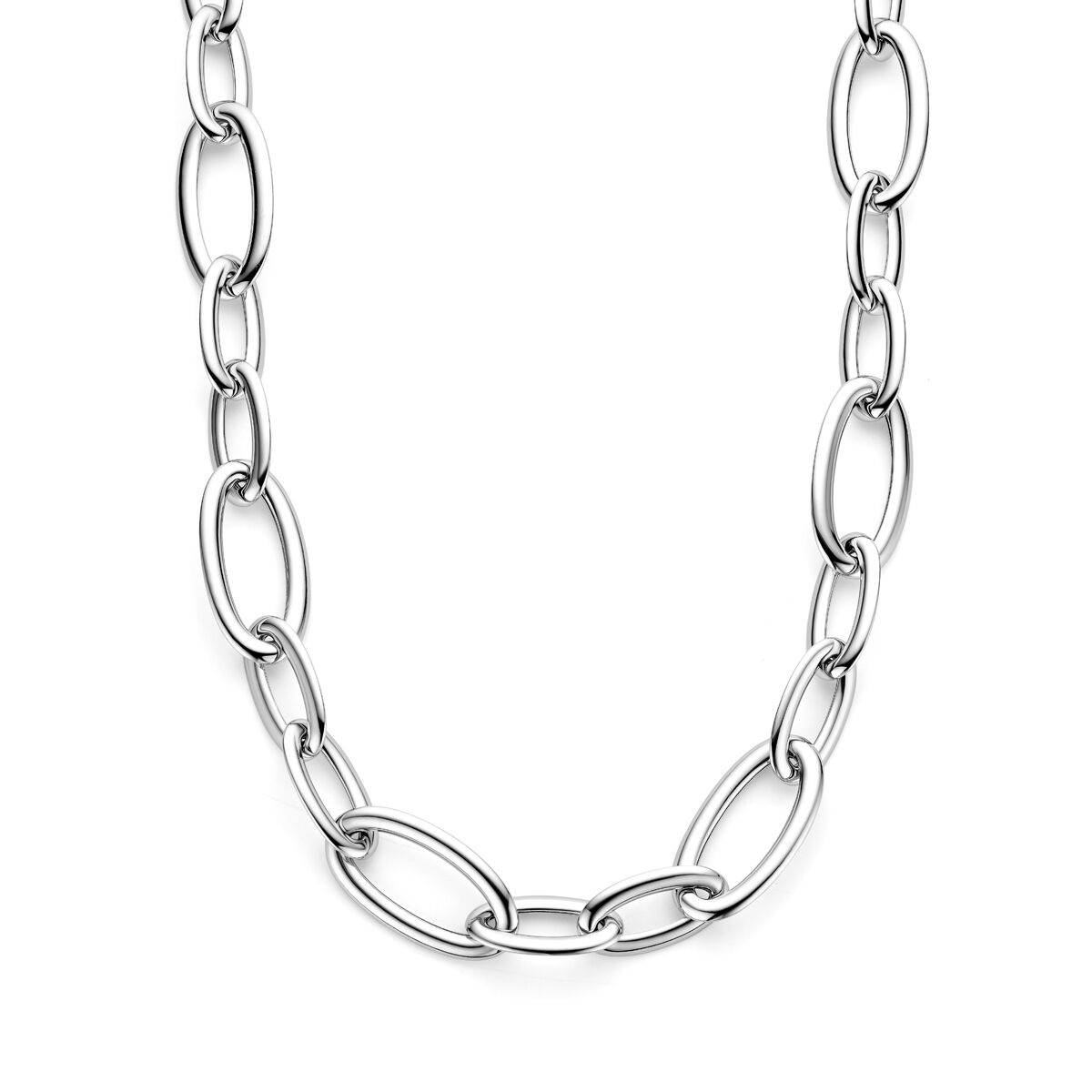 Fantasy Collection Collier 19 mm 46 + 2 cm zilver gerhodineerd