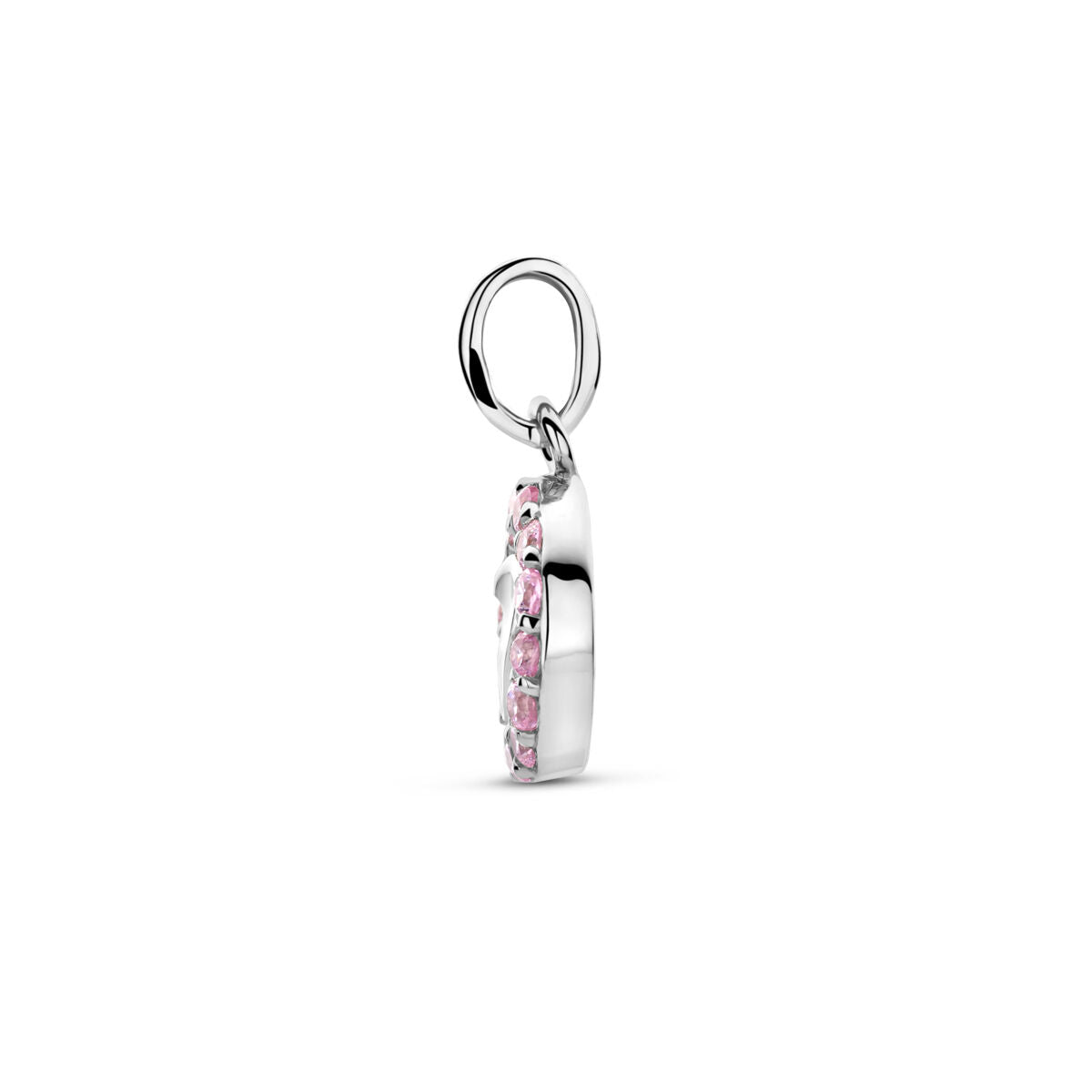 Fantasy Collection Hanger emaille hart zirkonia 15 mm zilver