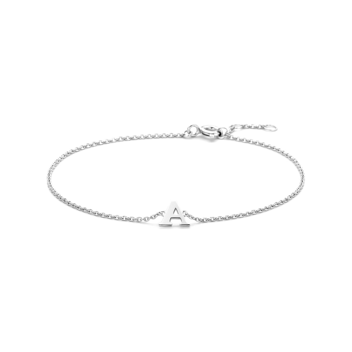 Armband letter A zilver gerhodineerd #Letter_A