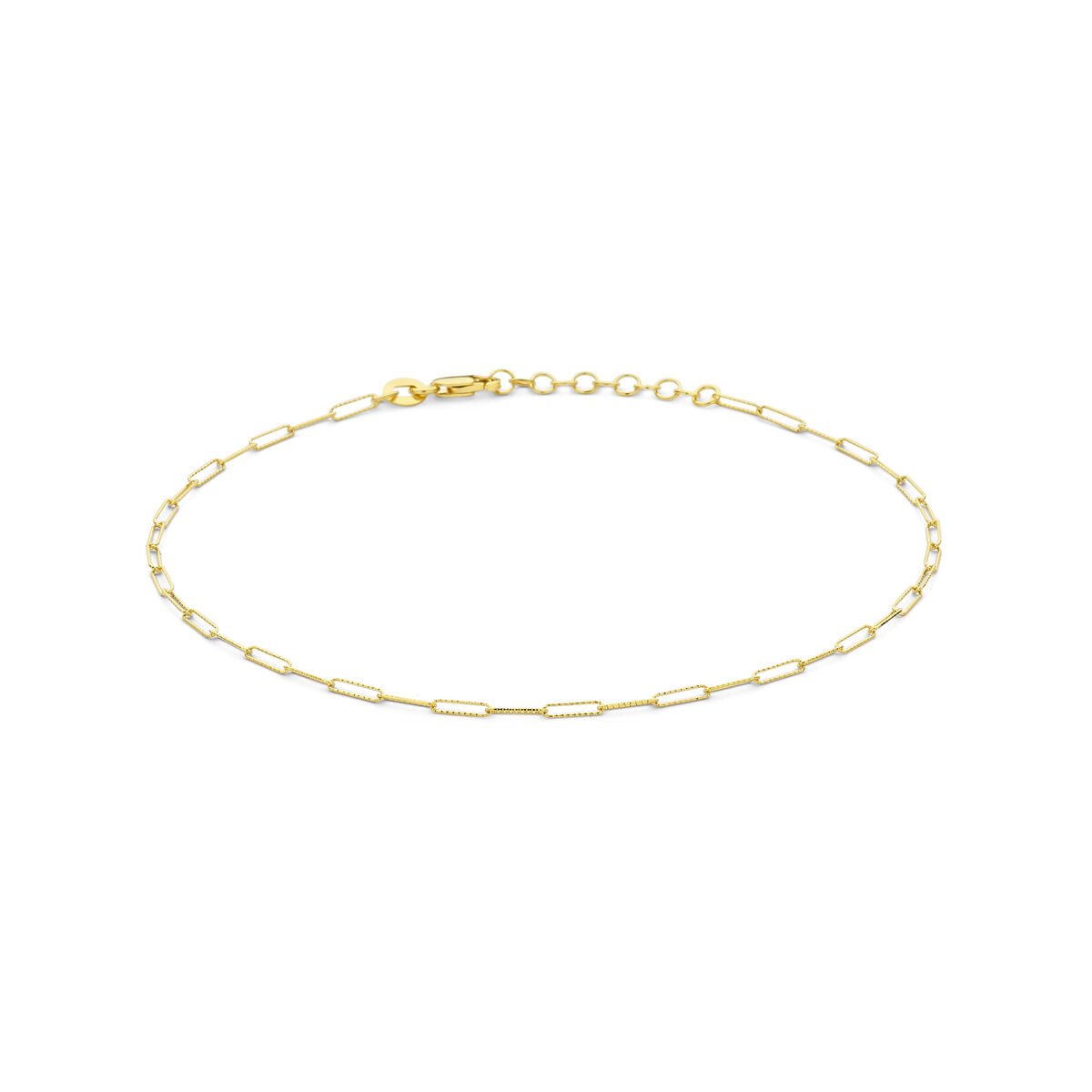 Enkelbandje gediamanteerd 1,8 mm 24 + 2 cm 14K geelgoud