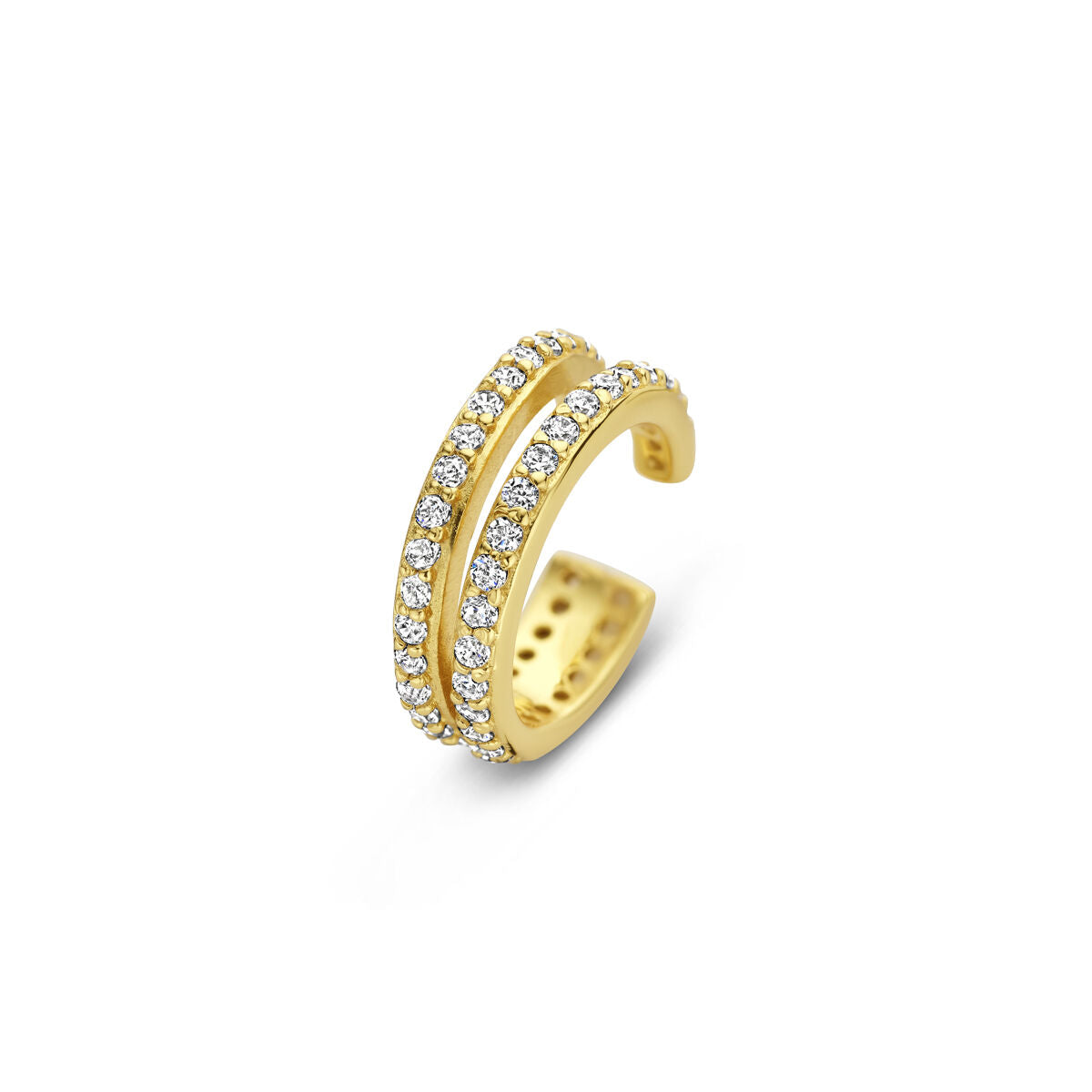 Fantasy Collection Ear cuff zirkonia 12 mm 1 micron zilver verguld oorbellen