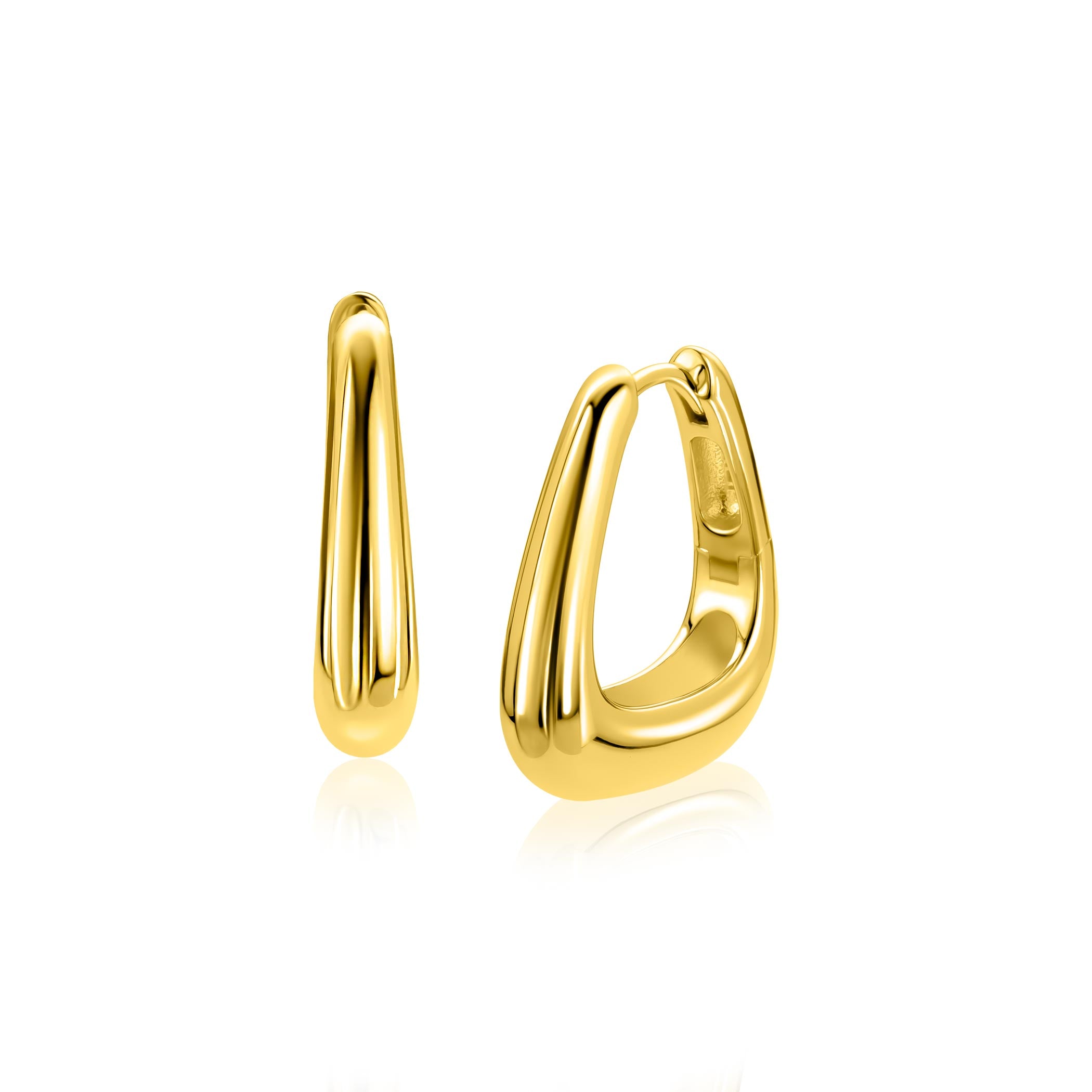 ZINZI Verguld Zilveren Oorbellen 21mm - ZIO2805G