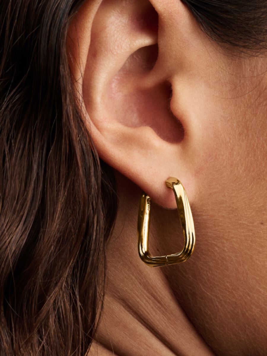 Pandora Gedraaide Driehoekige Grote Oorringen - 263876C00 - PansiteNederland.nl