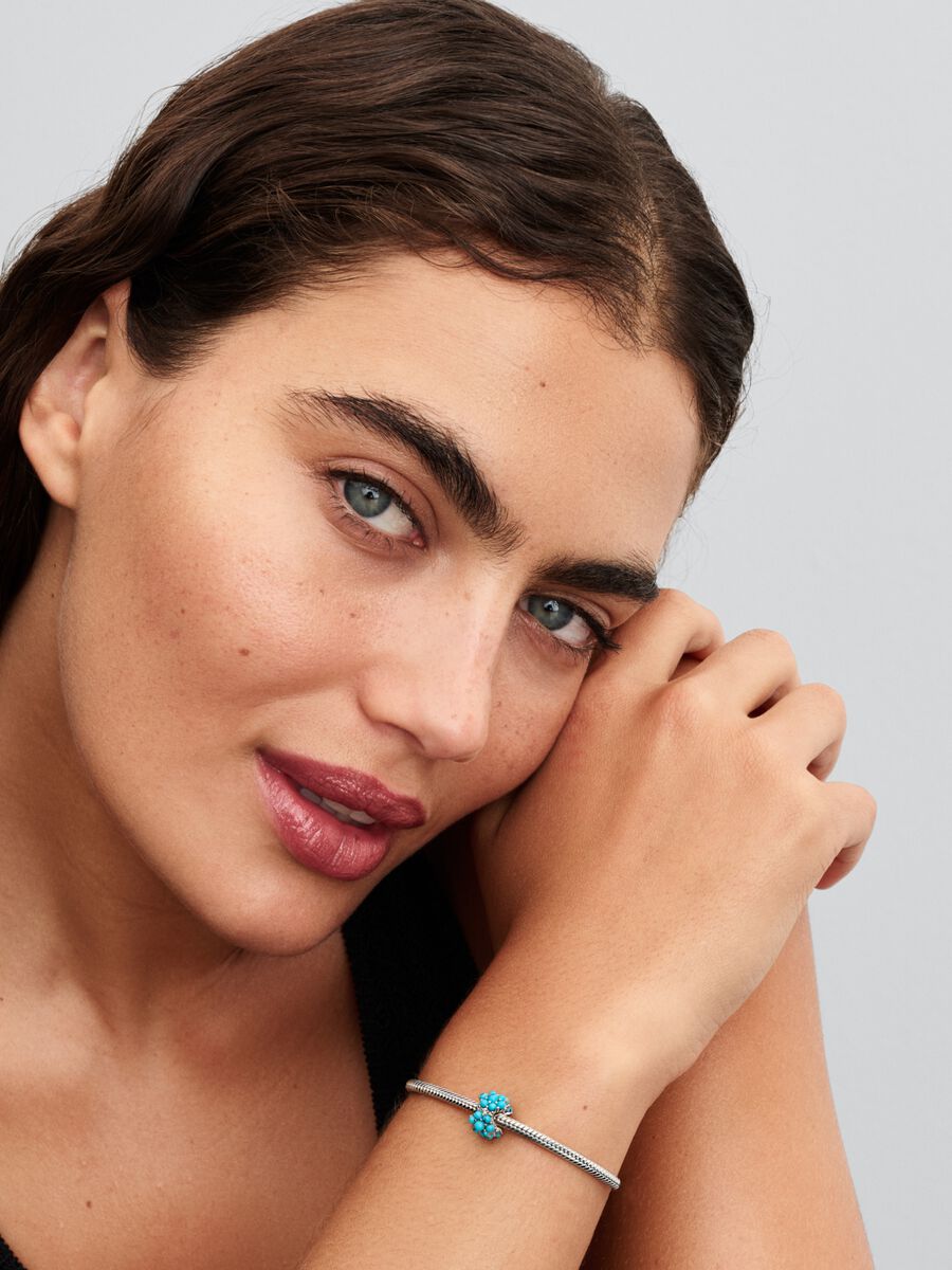 Pandora Turkooisblauwe Oceaan Bedel zilver - 793897C02