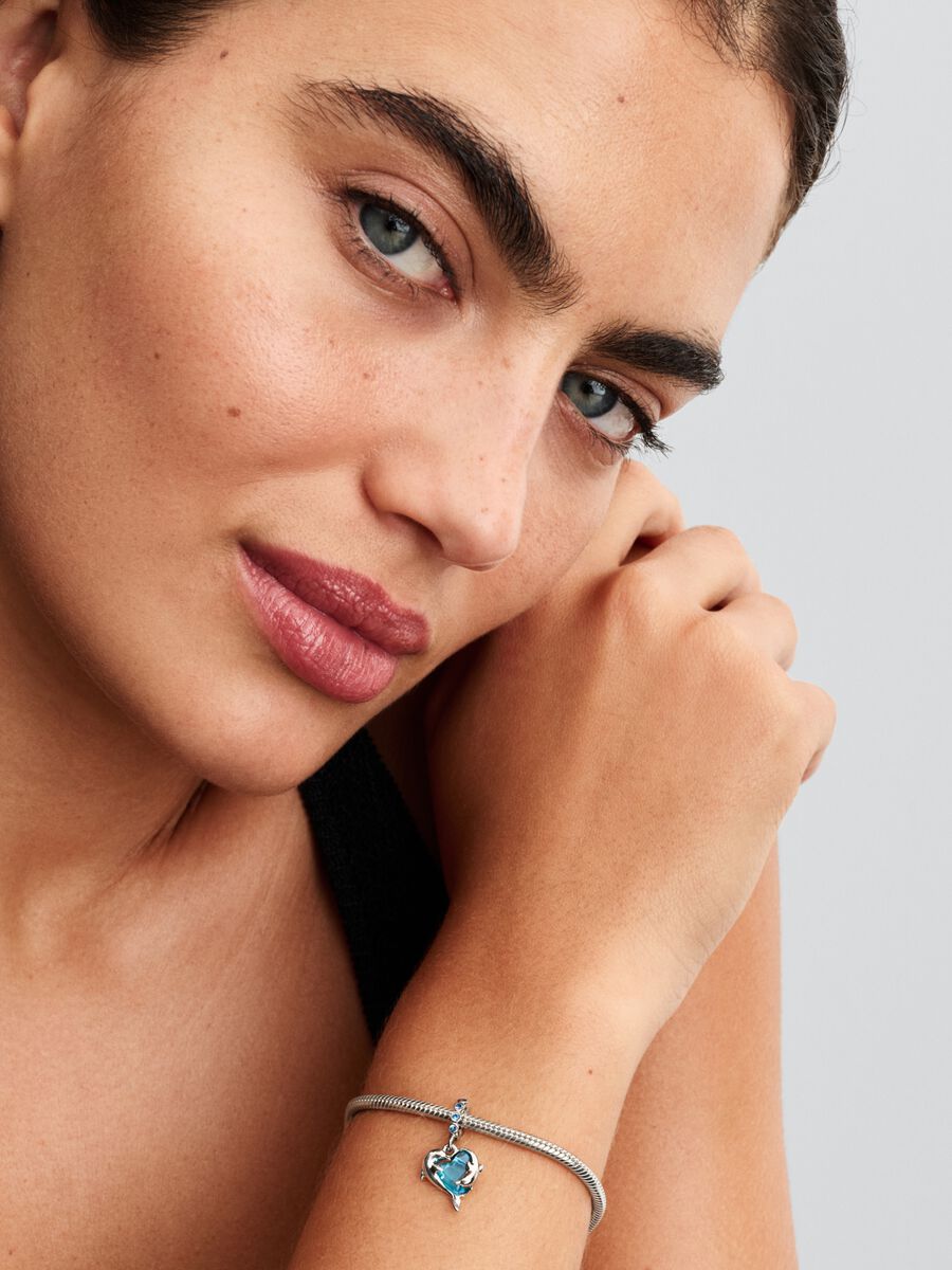 Pandora Blauwe Muranoglas Dolfijnen Hangende Bedel - 793924C01 - PansiteNederland.nl