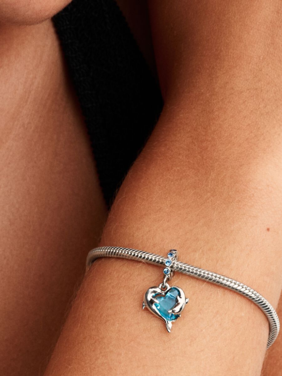 Pandora Blauwe Muranoglas Dolfijnen Hangende Bedel - 793924C01 - PansiteNederland.nl