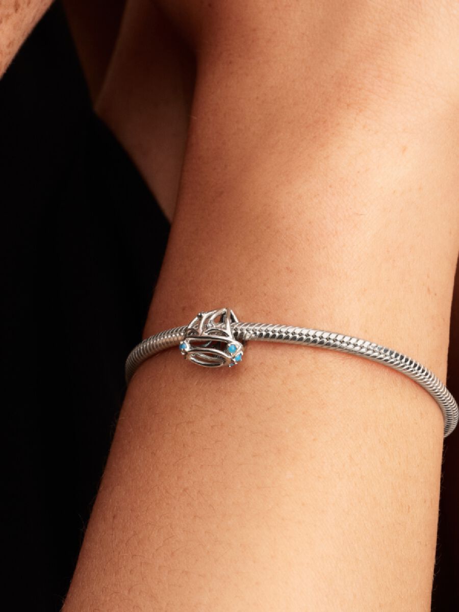 Pandora Zeilboot Bedel zilver blauw - 793905C01