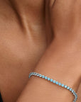 Pandora Sprankelende lichtblauwe tennisarmband - 591469C03 - PansiteNederland.nl