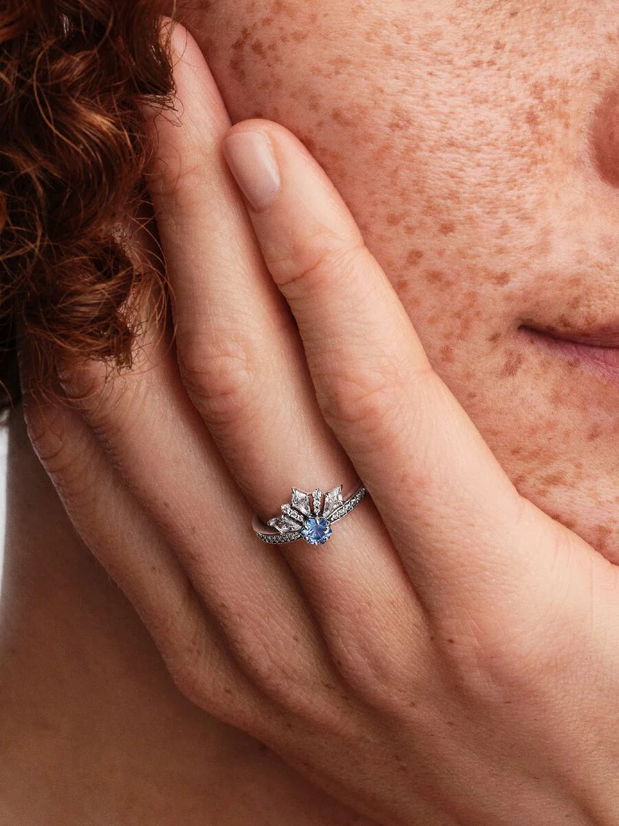 Pandora Disney Elsa Tiara Ring 194134C01 – Sterling Zilver met Blauwe Stenen