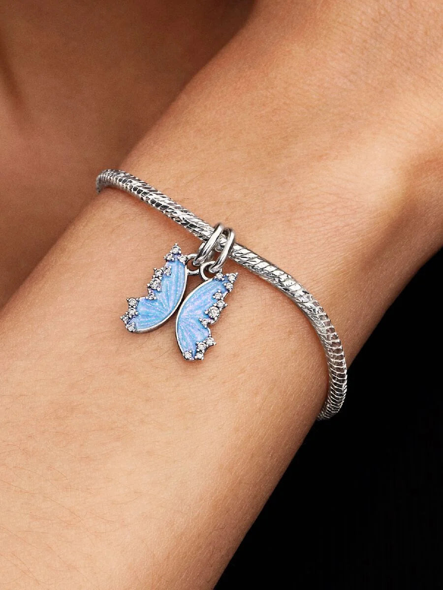 Pandora Snake-chain armband met facet geslepen schakels en hartsluiting 594236C00