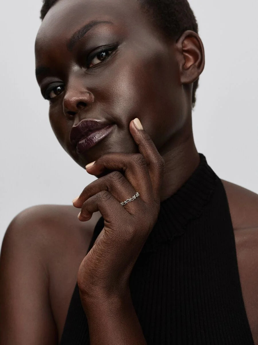 Pandora Maan Ring 194258C00 – Sterling Zilver met Kralen