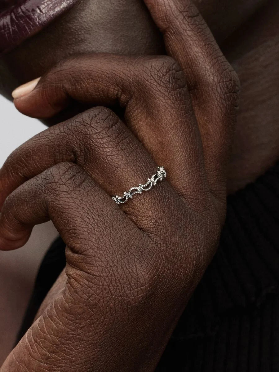 Pandora Maan Ring 194258C00 – Sterling Zilver met Kralen