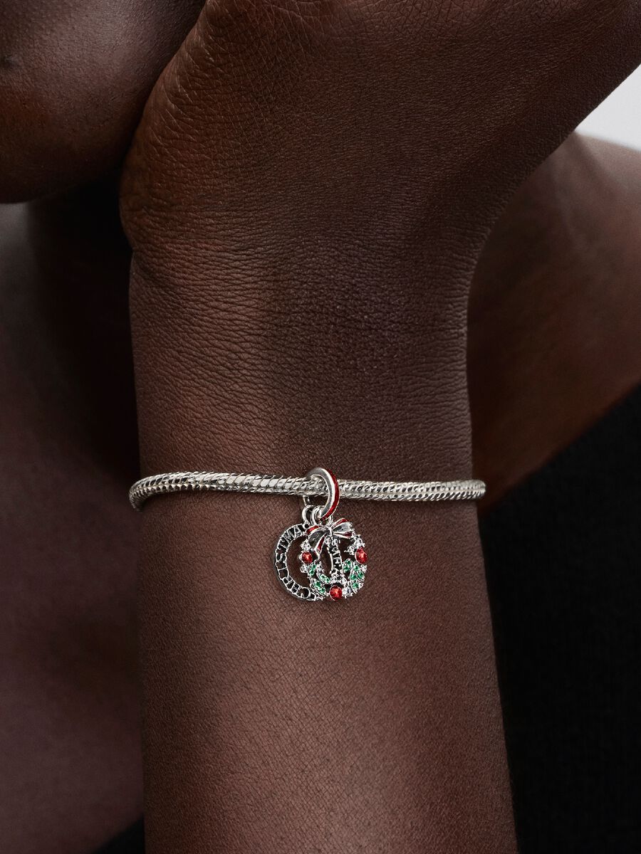 Pandora Kerstkrans Dubbele Hangende Bedel 794238C01